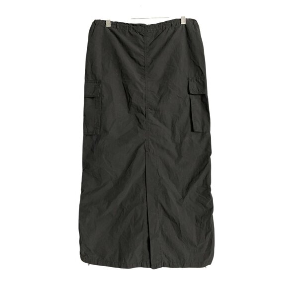 Wild Fable Junior Teens Black Cargo Midi Skirt Waist & Hem Drawstring Size XS - Picture 8 of 12